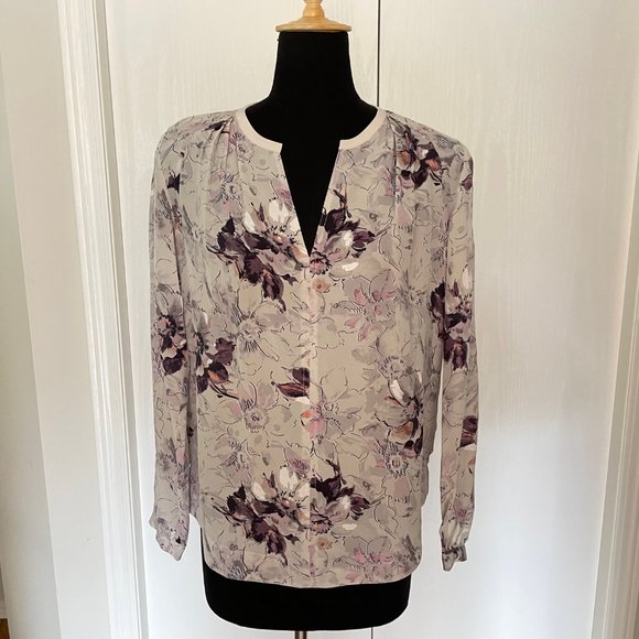 Rebecca Taylor Long Sleeve Floral Blouse - Picture 1 of 12